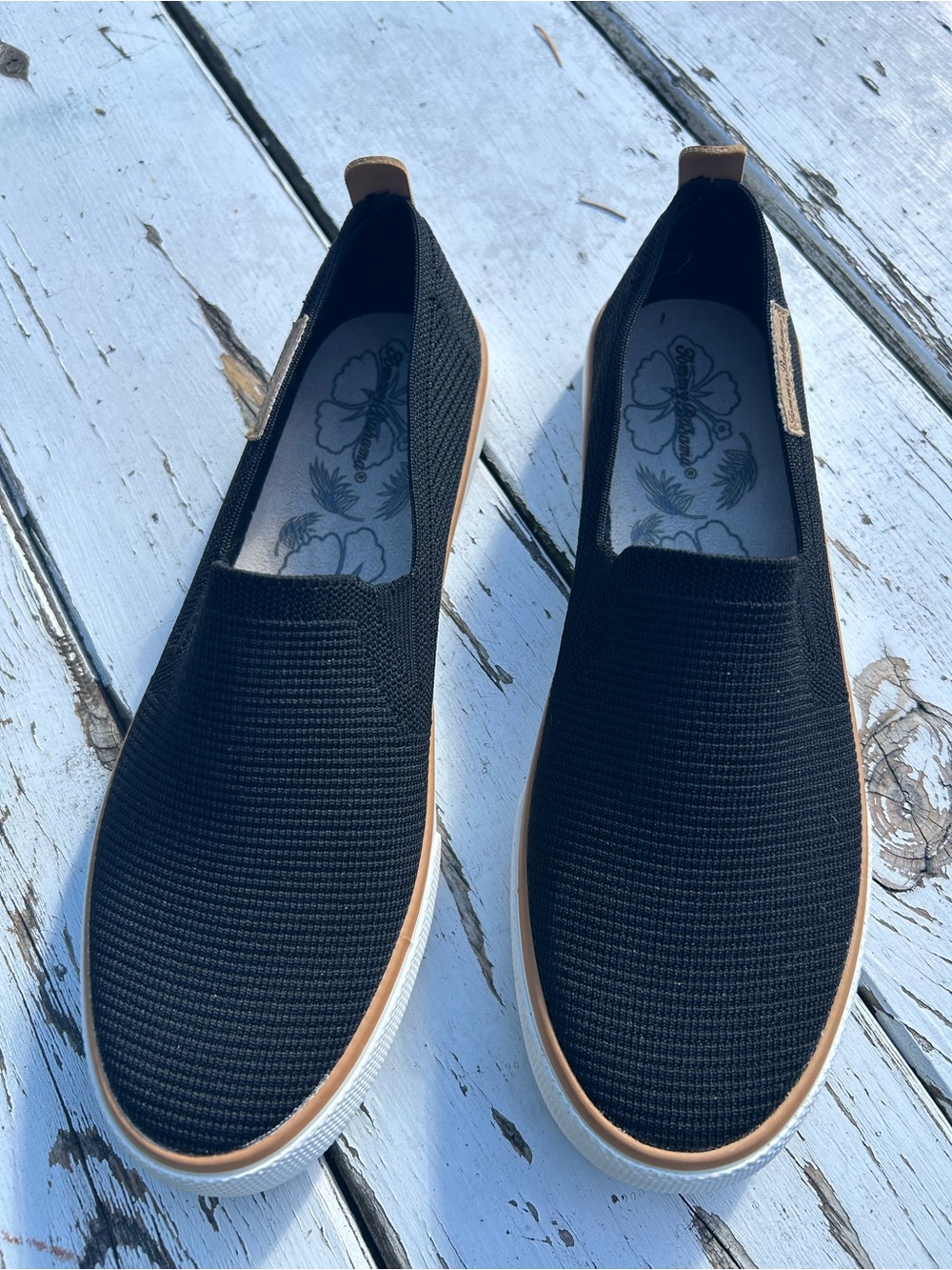 Tommy Bahama Women's Slip-On Knit Casual Shoes in Black
